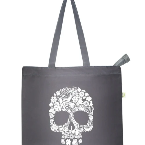 Brownliving Canvas Bags Skull Grey