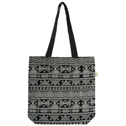 Brownliving Premium Cotton Foldable Tote Bags in Black