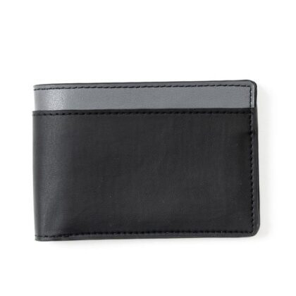 Brownliving Zeus Slim Leather Wallet - Black & Grey