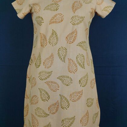 Desi Hand Block Printed Cotton Kurta with Natural dye - Arecanut